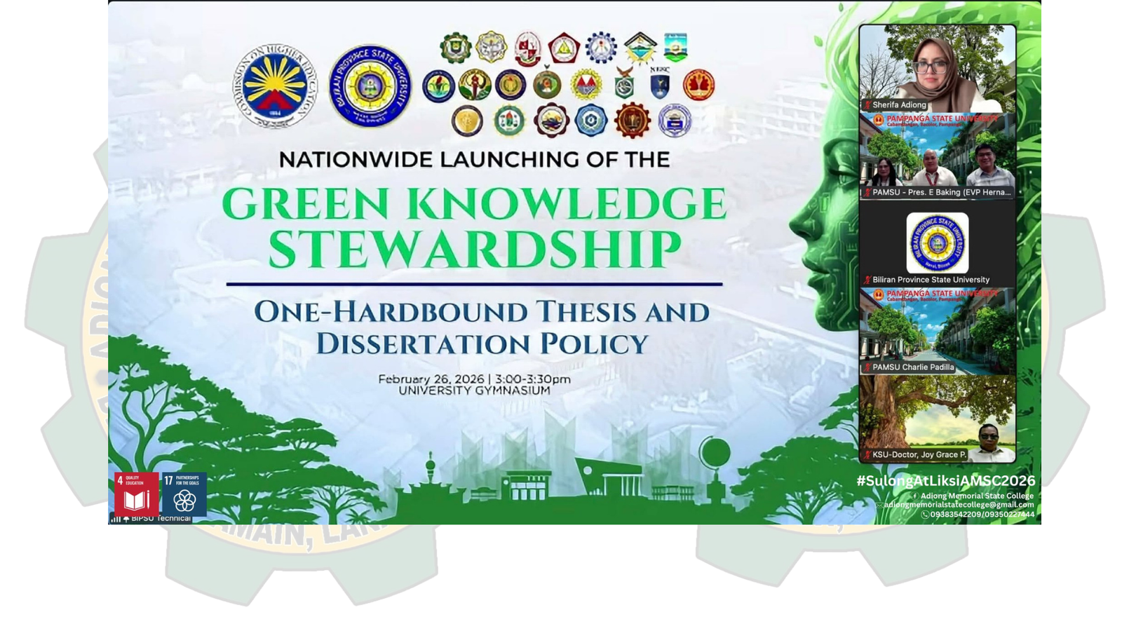 BiPSU and 22 SUCs Launch The E-ntelligent Shift for Green Stewardship